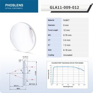 N-BK7 Uncoated Plano-Convex Lens GLA11-009-012
