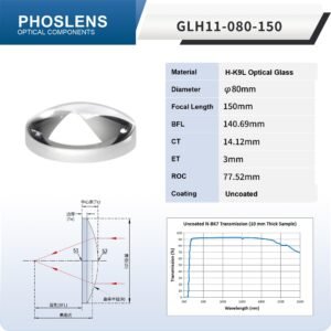 H-K9L Uncoated Plano-Convex Lens GLH11-080-150