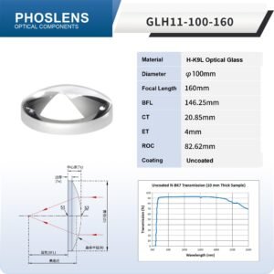 H-K9L Uncoated Plano-Convex Lens GLH11-100-160
