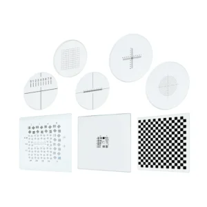 Reticles, calibration targets and resolution targets for optical measurement