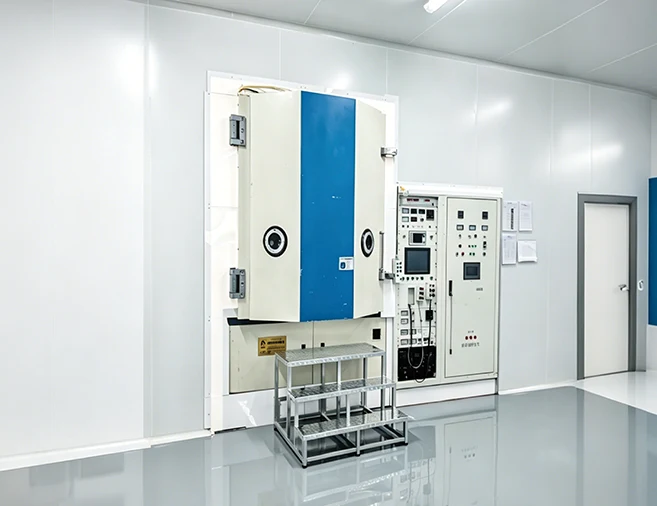 Coating equipment at a PHOSLENS manufacturing partner facility